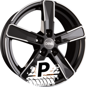 DBV 5SP 004 Schwarz Glänzend Front Poliert 6.00 x 15 ET 37 5x105