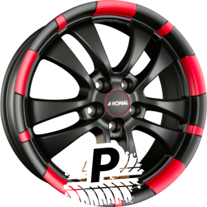 RONAL R59 jetblack-matt-red rim 7.50 x 17 ET 35.00 5x112