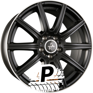 KESKIN KT16 DYNAMIC Matt Black Lip Polished (MBLP) 8.00 x 18 ET 45 5x112