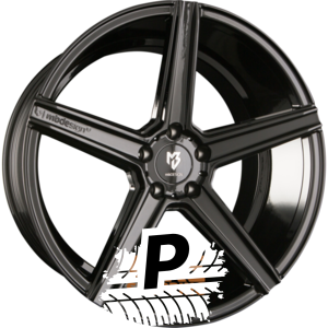 MB-DESIGN KV1 Glanzschwarz - Schwarz glänzend lackiert 9.00 x 20 ET 35 5x114.3