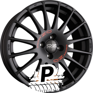 OZ SUPERTURISMO GT Matt Black + Red Lettering 7.00 x 16 ET 16 4x108