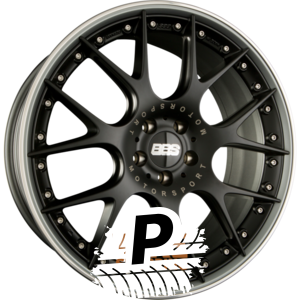 BBS CH-RII Radstern Schwarz Matt - Felgenbett Platinum Matt 9.50 x 20 ET 25 5x112