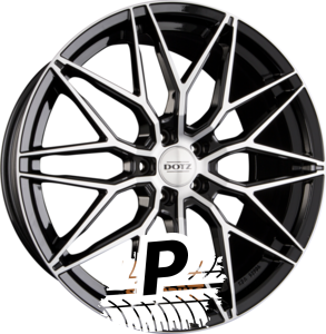 DOTZ SUZUKA DARK - Schwarz Frontpoliert 9.00 x 20 ET 28 5x112