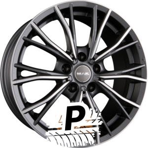 MAK MARK Gun Metal Mirror Face 7.50 x 17 ET 52 5x112