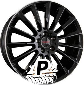SECRET WHEELS SW1 Black Lip Polish 9.00 x 19 ET 45 5x112