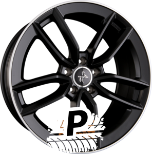 KESKIN KT21 ELEGANT Matt Black Lip Polish (MBLP) 8.50 x 20 ET 42 5x112