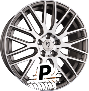 MB-DESIGN KV4 Grau Matt Lackiert Front Poliert 7.50 x 18 ET 45 5x120