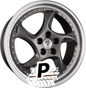 MB-DESIGN TURBO S Grau Glänzend Lackiert Außenbett Poliert 9.50 x 19 ET 40 5x114.3