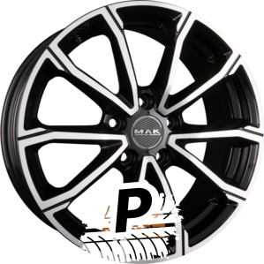 MAK DAVINCI Black Mirror Face 6.00 x 16 ET 43 5x112