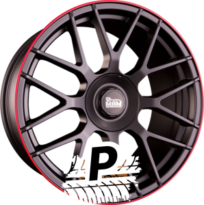 MAM MAM GT.1 Matt Black Lip Red (MBLR) 9.50 x 19 ET 30 5x112