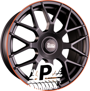 MAM MAM GT.1 Matt Black Lip Orange (MBLO) 9.50 x 19 ET 30 5x112