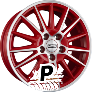 CMS C23 DRED Diamant Rot Glanz 6.00 x 15 ET 40.00 5x114.3 CMS C23 DRED Diamant Rot Glanz 6.00 x 15 ET 40.00 5x114.3