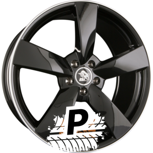 Ultra Wheels UA5-RS Black Rim Polished 10.00 x 22 ET 50.00 5x112