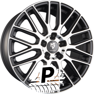 MB-DESIGN KV4 Schwarz Matt Lackiert Front Poliert 7.50 x 18 ET 47.00 5x112