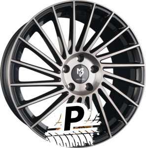 MB-DESIGN VR3 Rauchschwarz Glänzend Lackiert Front Poliert 7.50 x 18 ET 45.00 5x112