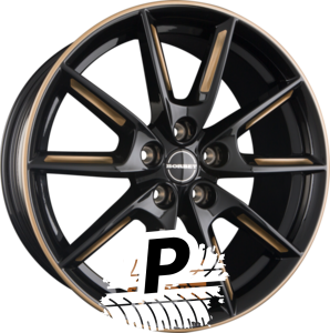 BORBET LX18 Black Glossy Gold Spoke Rim 8.00 x 18 ET 48.00 5x112