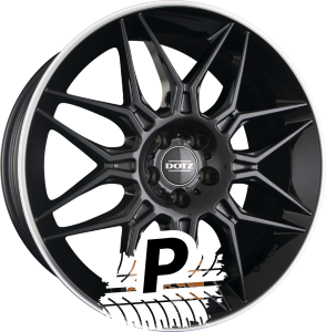 DOTZ LONGBEACH DARK - Schwarz Glänzend Poliertes Horn 9.50 x 21 ET 31.00 5x112