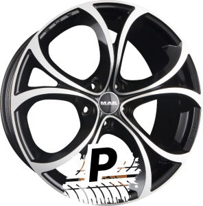 MAK LARIO Black Mirror Face 7.50 x 17 ET 31.00 5x110 MAK LARIO Black Mirror Face 7.50 x 17 ET 31.00 5x110