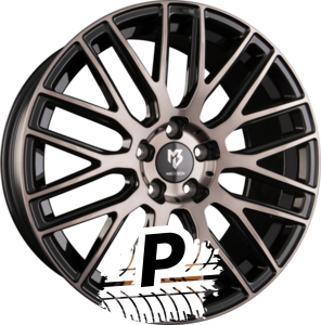 MB-DESIGN KV4 Rauchschwarz Glänzend Lackiert Front Poliert 10.00 x 22 ET 30 5x120