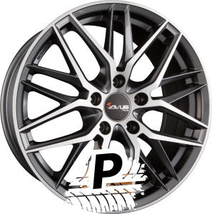 AVUS Racing AF19 Anthracite Polished 8.00 x 18 ET 30.00 5x112