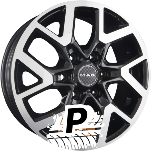 MAK GRAVEL Black Mirror Face 8.00 x 18 ET 30.00 6x114.3