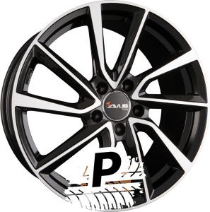 AVUS Racing AC-518 Black Polished 7.50 x 17 ET 47 5x112