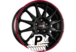 RONAL R54 mcr jetblack-red rim 7.00 x 16 ET 25.00 4x108 RONAL R54 mcr jetblack-red rim 7.00 x 16 ET 25.00 4x108