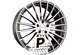 AXXION AX5 EXCESS Daytonagrau Hochglanz Poliert (DGP plus) 8.50 x 19 ET 25 5x112