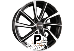 AVUS Racing AC-518 Black Polished 7.50 x 17 ET 45 5x108